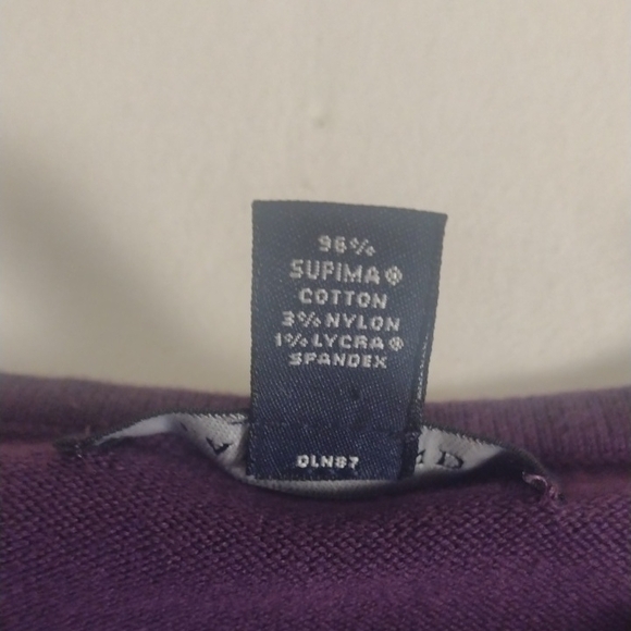 Lands' End Women's Purple Cardigan Sweater - Picture 3 of 7